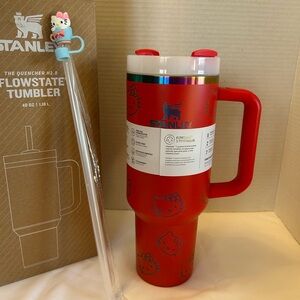 Stanley Red FlowState 40oz Tumbler with Hello Kitty Accents